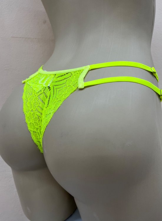 Calcinha string com 2 alças Verde neon