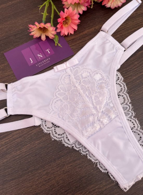 Calcinha string com 2 alças Branca