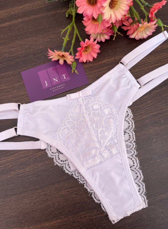 Calcinha string com 2 alças Branca